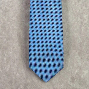 Jones New York Blue Silver Geometric Stripe 100% Polyester Men's‎ Neck Tie NWOT